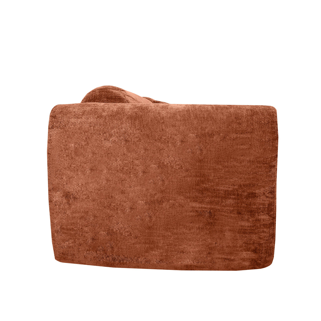 Modern Curved Sectional Sofa with Chaise Lounge - Orange or Beige