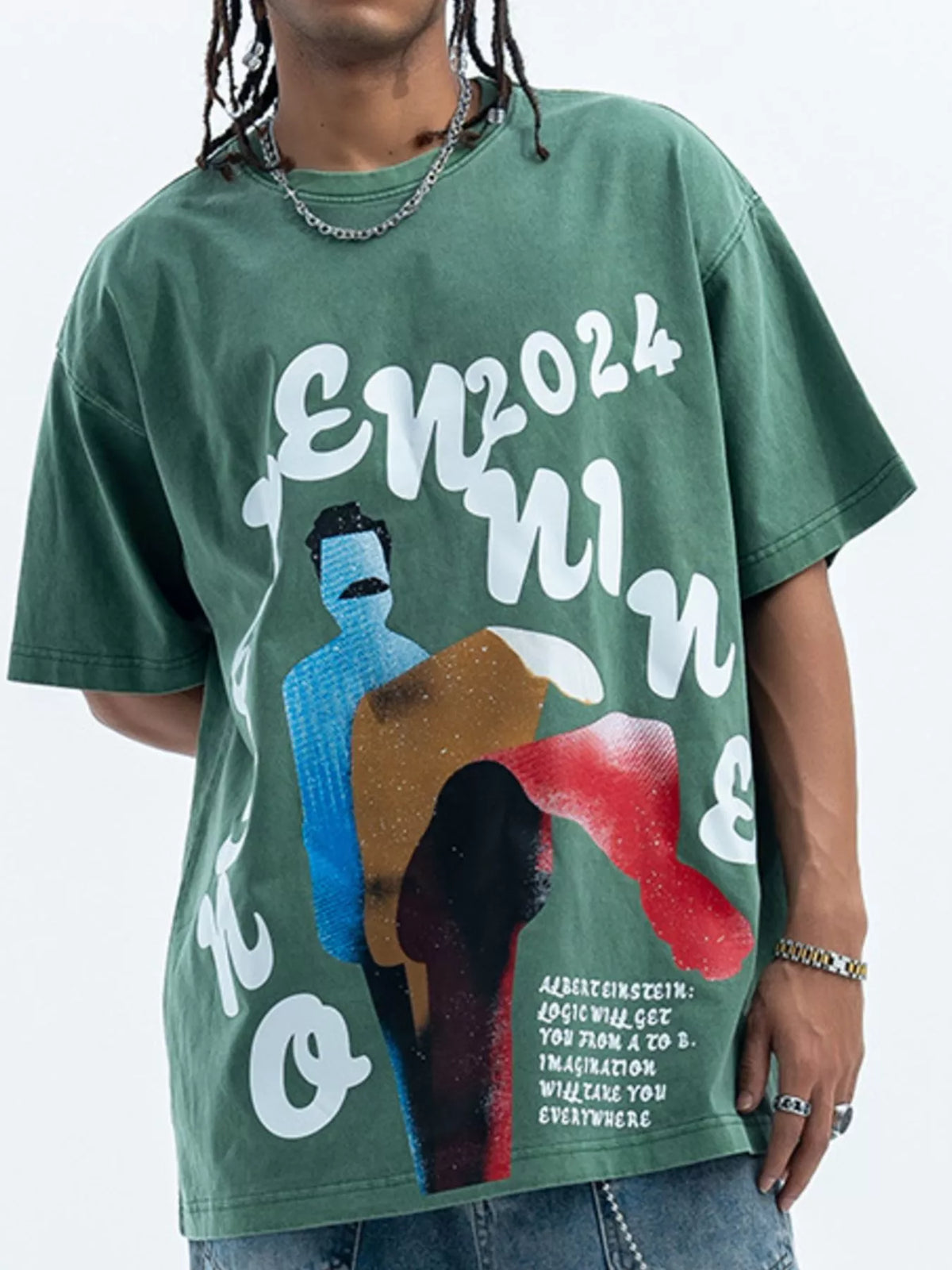 Men's Vintage Graphic Print Oversized T-Shirt