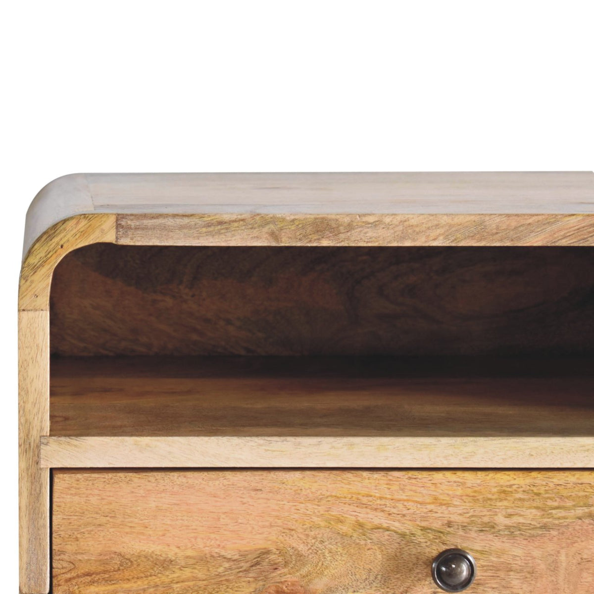 Large Floating Bedside Nightstand with Drawer and Open Slot - Oak-ish