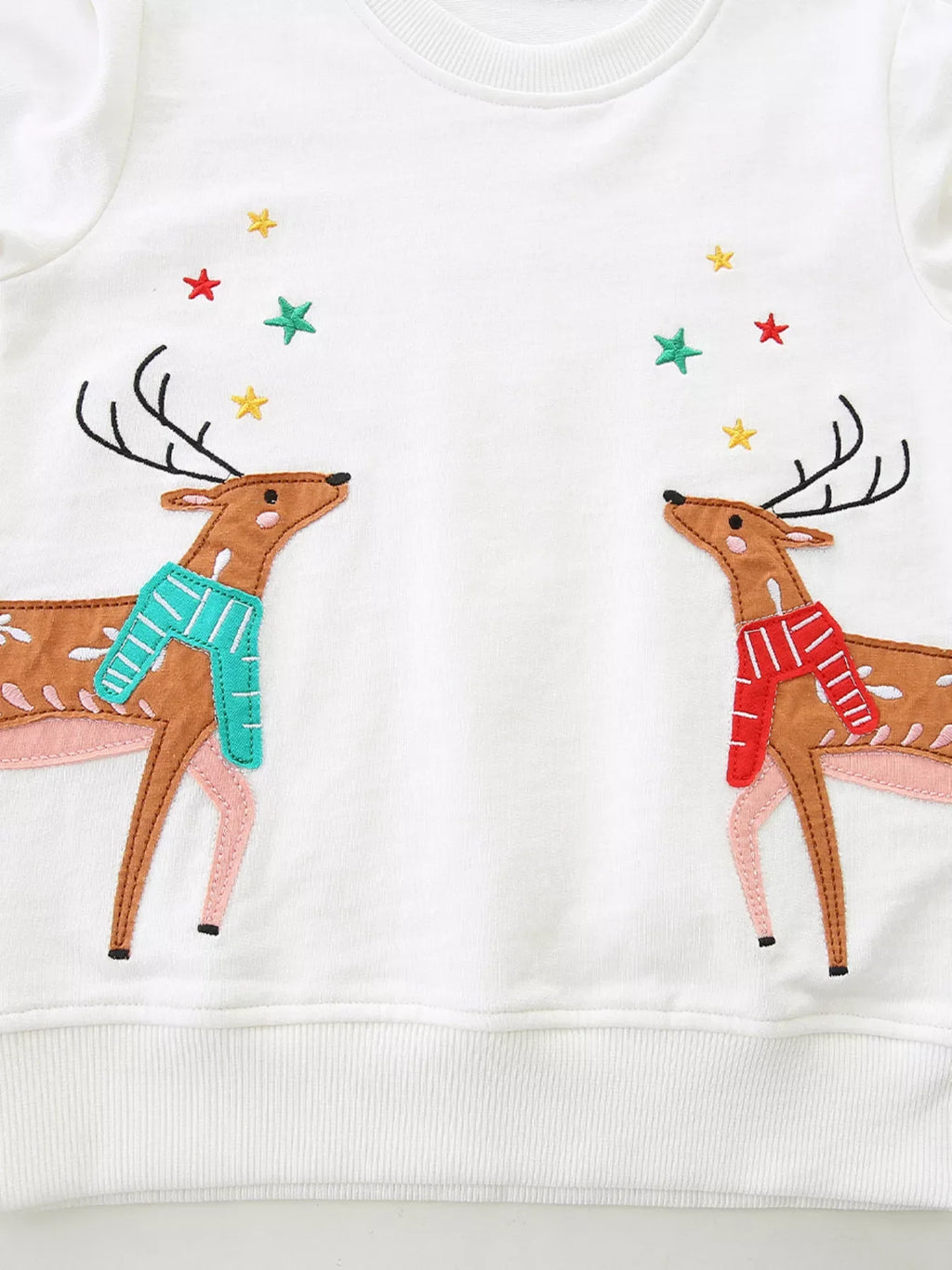 Children's Reindeer Embroidered Sweatshirt