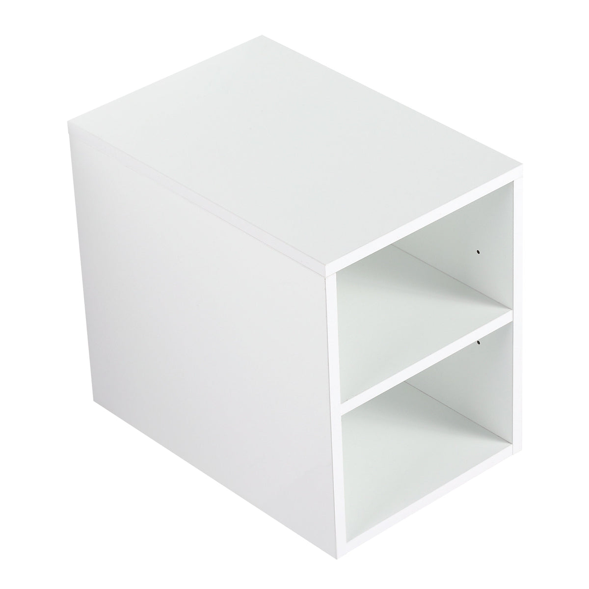 12 Inch Small Wall Mounted Storage Shelves with Glossy Finish - Glossy White