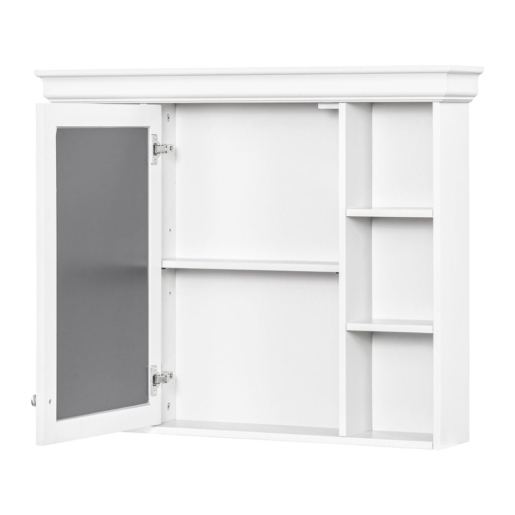 Wall Mounted Bathroom Storage Cabinet with Mirror Door - 35.5" Wide