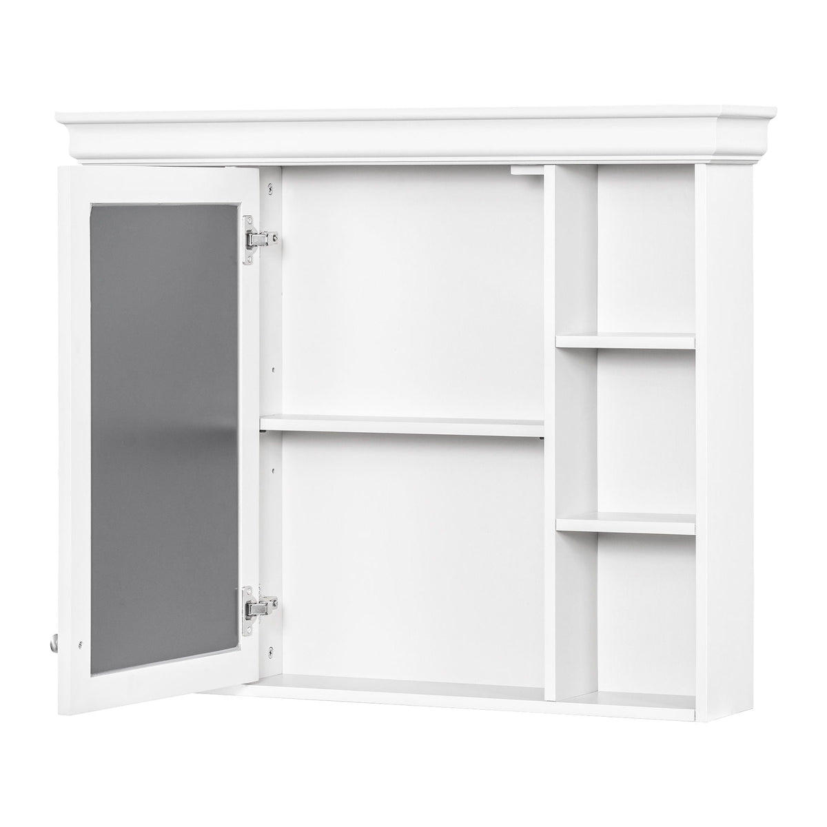 Wall Mounted Bathroom Storage Cabinet with Mirror Door - 35.5" Wide