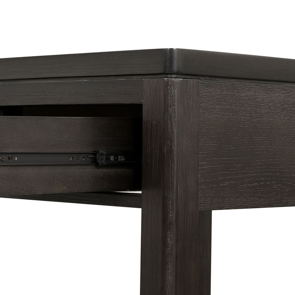 Elegant Dark Brown End Table with Storage Drawer and Shelf