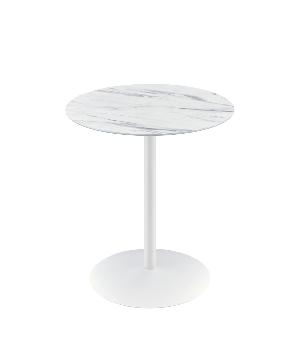Marble Textured Top End Table - Circa Collection - White, Black, Gray
