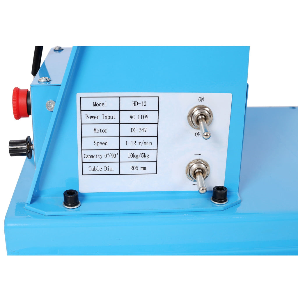 Portable Rotary Welding Positioner with 3 Jaw Lathe Chuck - Blue