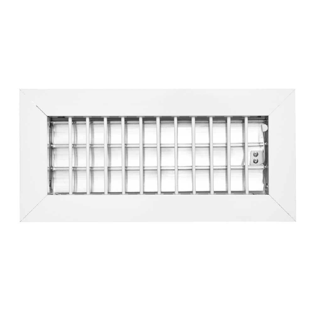 Adjustable Aluminum HVAC Vent Cover with Efficient Airflow Control - Silver