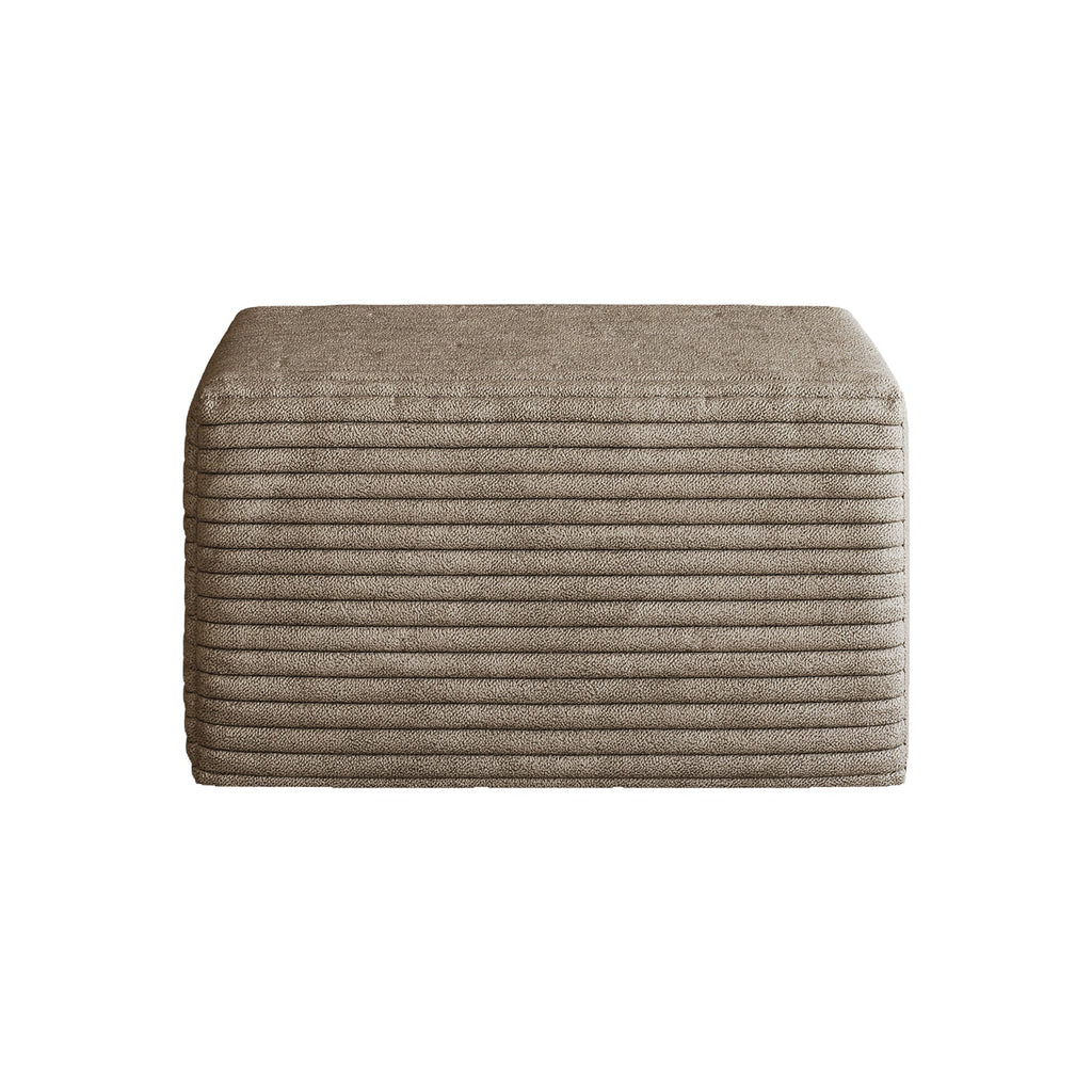 Sofa Ottoman with Plush Corduroy Fabric - No Assembly Required
