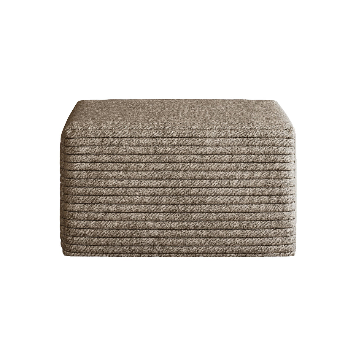 Sofa Ottoman with Plush Corduroy Fabric - No Assembly Required