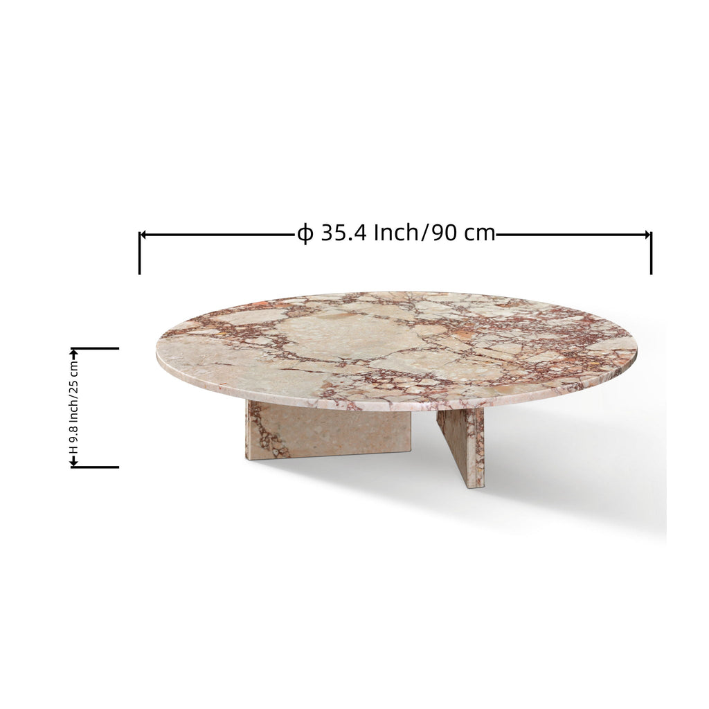 Luxury Coffee Table with Unique Veining - Natural Stone Design