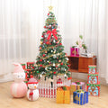 6ft Artificial Christmas Tree with LED Lights - 34.65" Wide