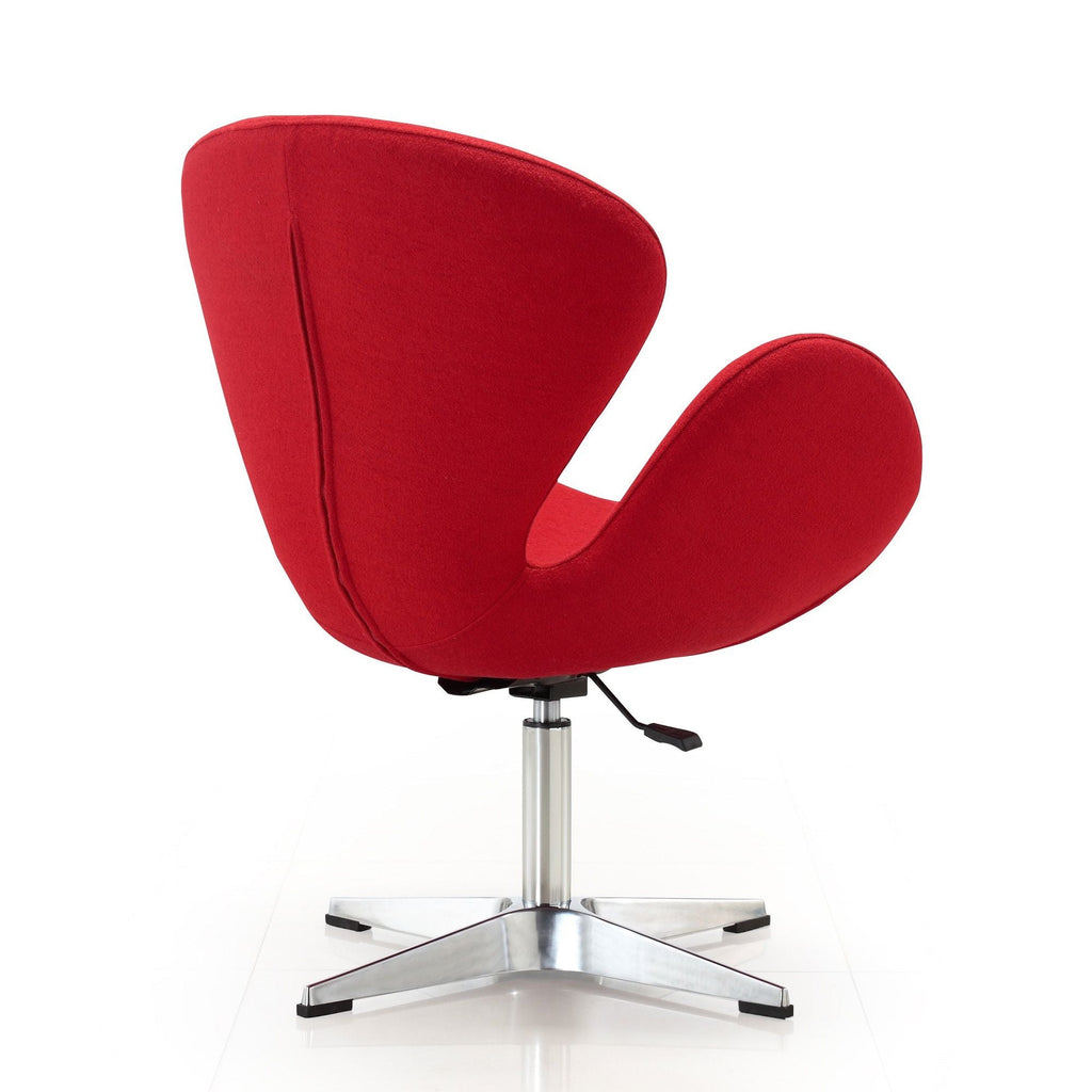 Raspberry Swivel Lounge Chair with 360-Degree Rotation - Multiple Colors