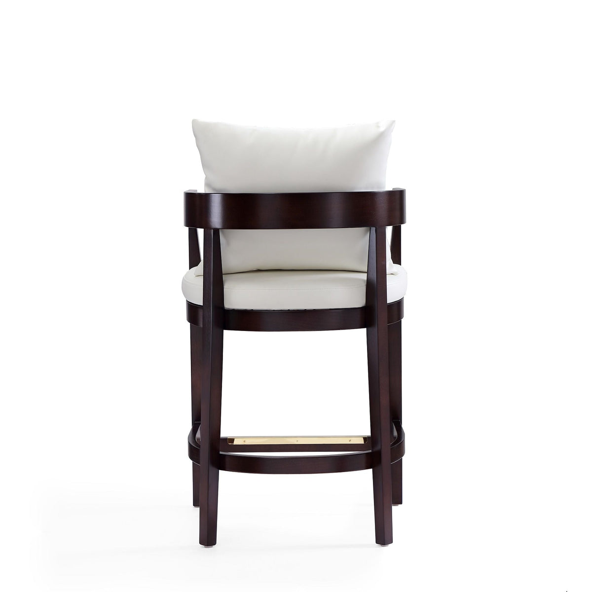 Mid-Century Modern Counter Stool with Upholstered Seat - Multiple Colors