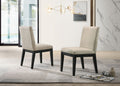 Contemporary Fabric Dining Chair Set with Comfortable Upholstery - Black