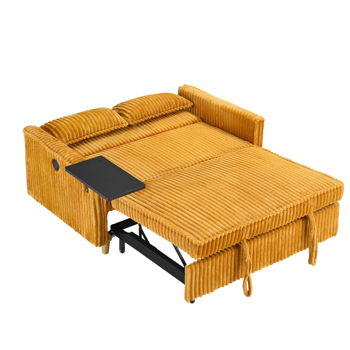 Pull Out Sofa With Movable Tabletop and USB Ports - Multiple Colors