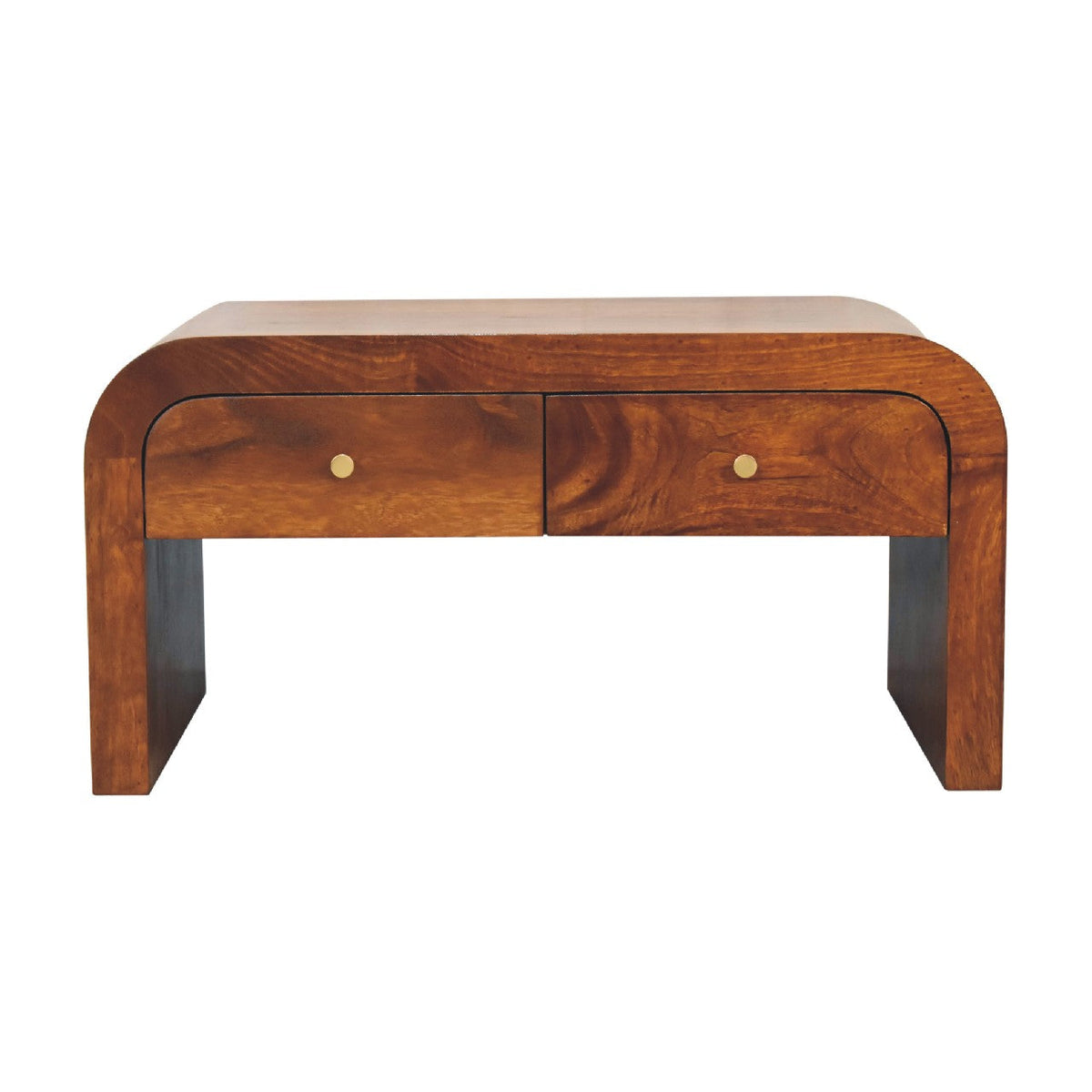 Solid Wood Darcy Coffee Table with 2 Drawers - Chestnut
