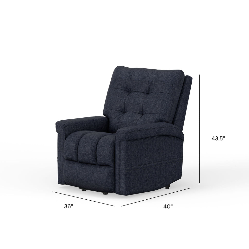 Velour Power Lift Chair with Lift Assist - Blue