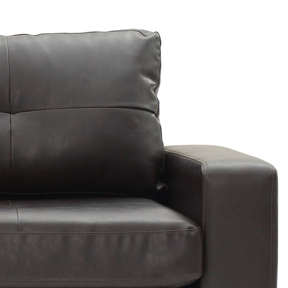 Modular Faux Leather Sofa with Modern Design - White, Black, Dark Brown, Red