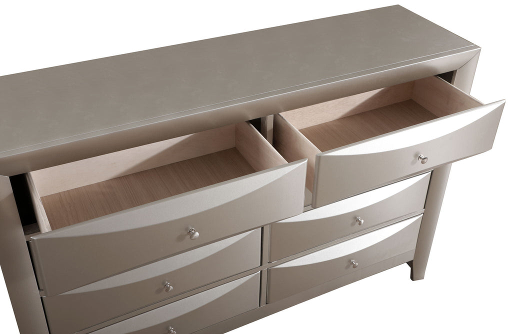 Marilla Dresser with Molded Resin Drawer Fronts - Multiple Colors