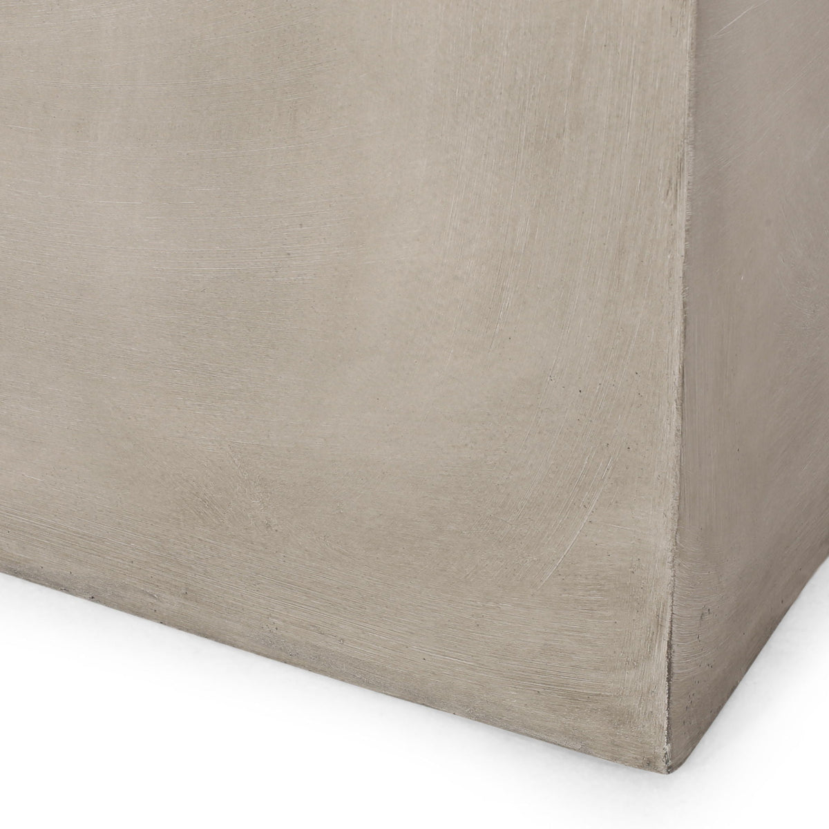 Square Lightweight Side Table with Travertine Finish - Gray or Beige
