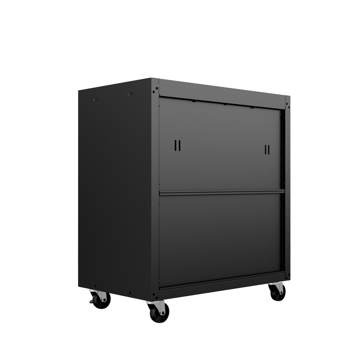 Rolling Garage Cabinet with Lockable Door and Adjustable Shelf - Multiple Colors