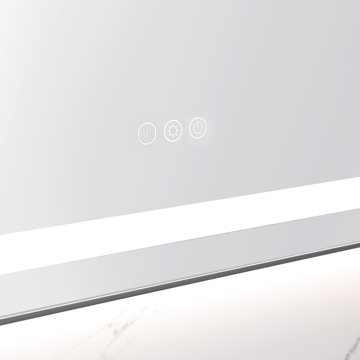 48" x 32" LED Bathroom Mirror with Front and Backlight - Brushed Gold or Gun Ash