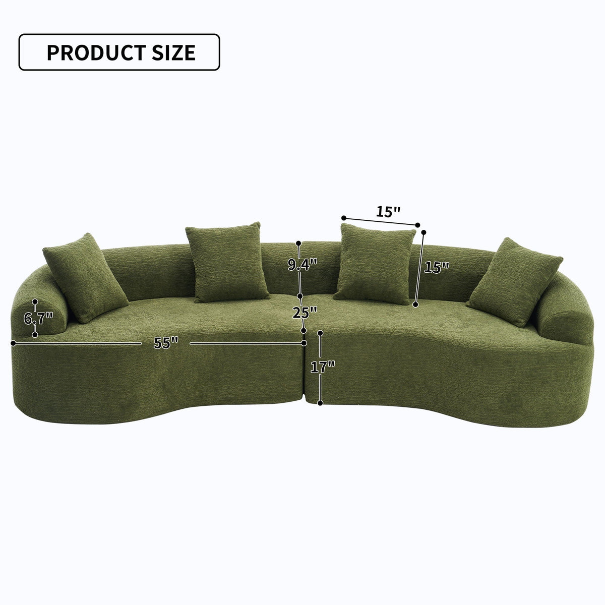 4 Seater Sofa With Fabric for Living Room