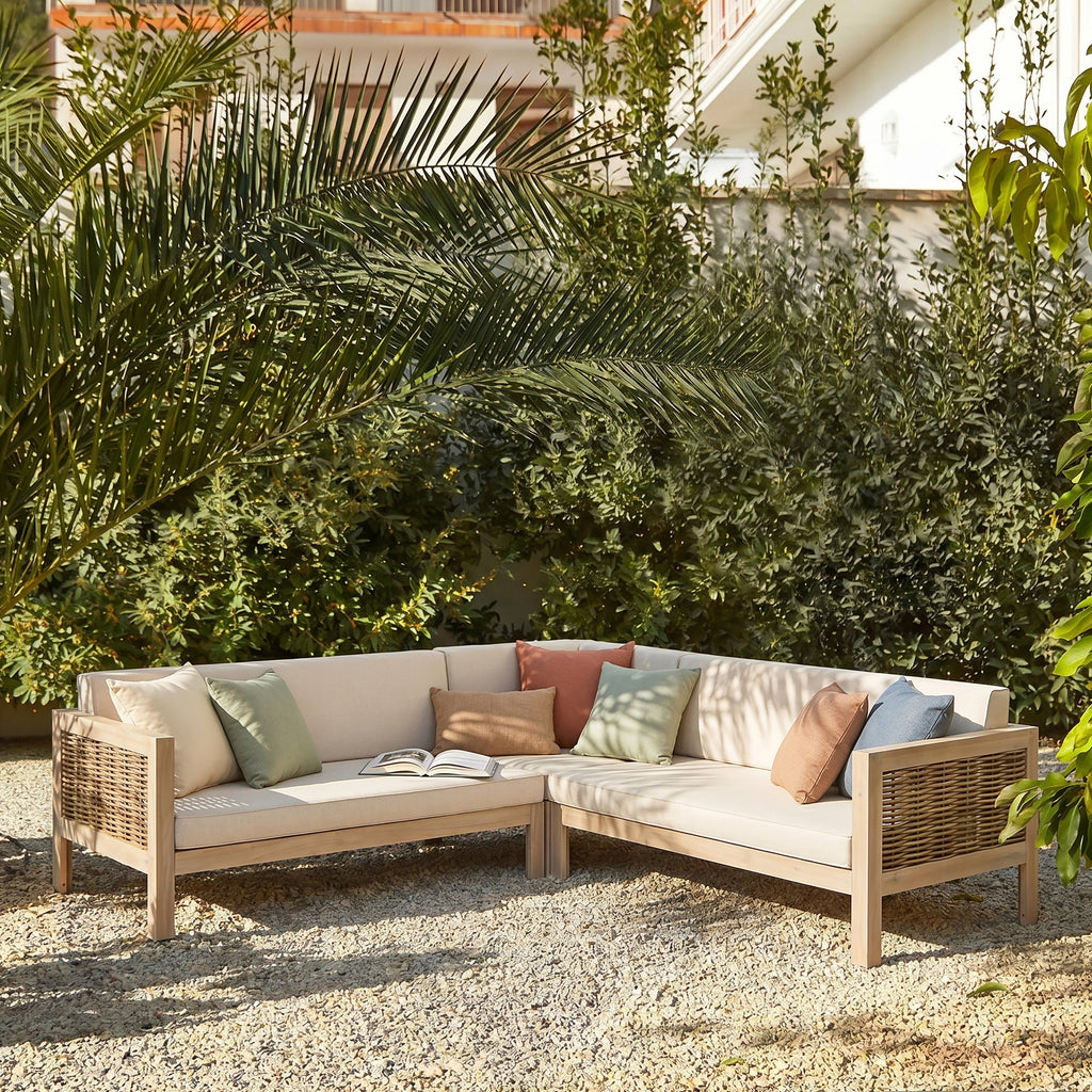Emir Acacia 5 Seater Sofa Conversational Set