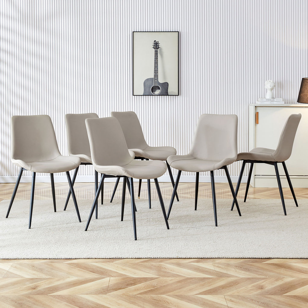 Modern Medieval Cushioned Chairs with Suede Backrest - Pearl Silver, White, or Gray