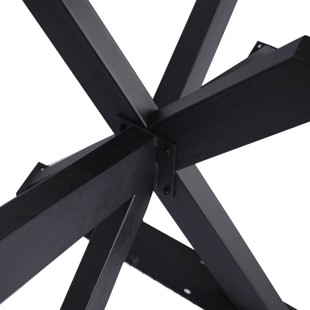 Steel Table Base with Spider Legs - Black