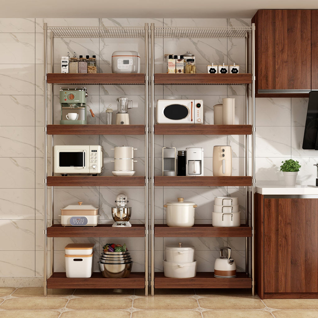 30" x 16" Heavy Duty MDF Shelf Liners with Tool-Free Installation - Walnut