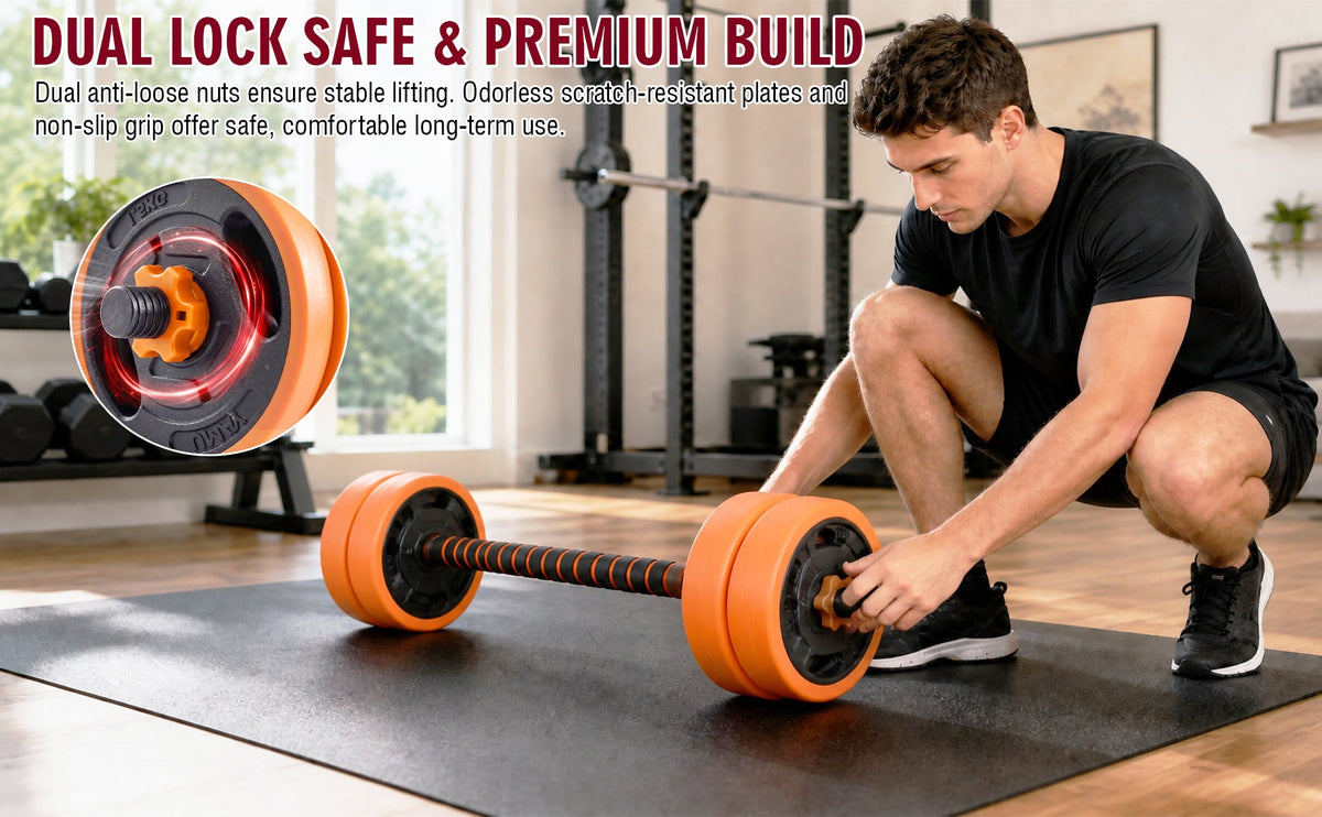 66LB Adjustable Dumbbell Set with Multi-Function Design