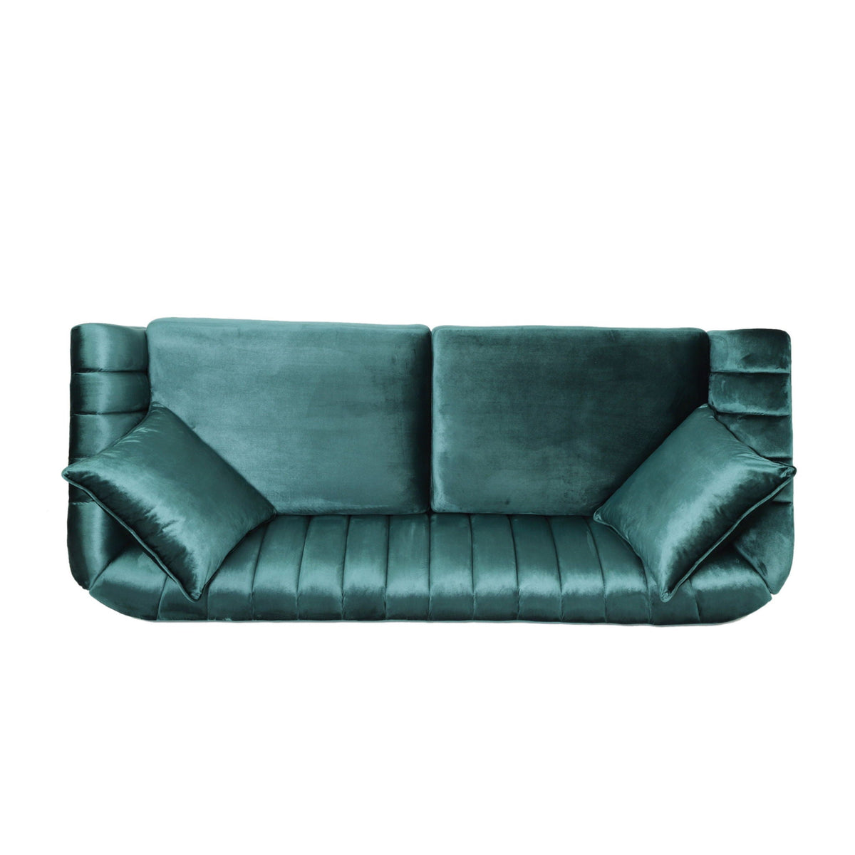 Contemporary 3 Seater Sofa with Button Tufted Accents - Dark Green or Beige