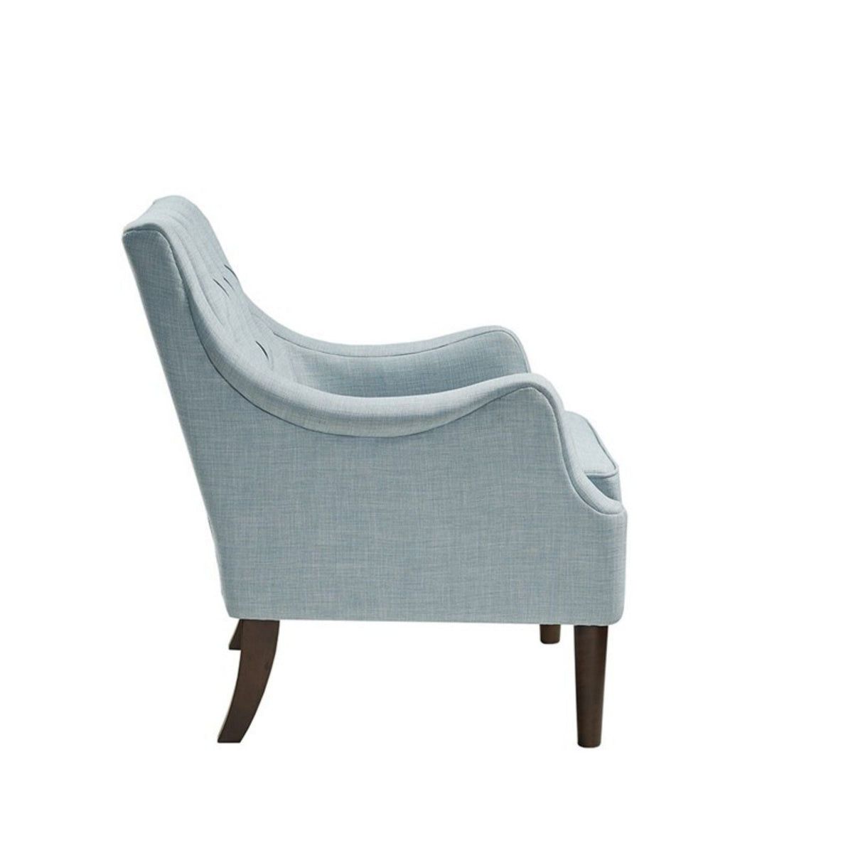 Button Tufted Accent Chair with Removable Cushion - Light Blue