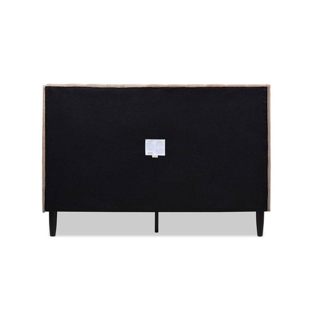Vertical Tufted Modern Headboard Platform Bed Set with Upholstered Finish - Multiple Colors