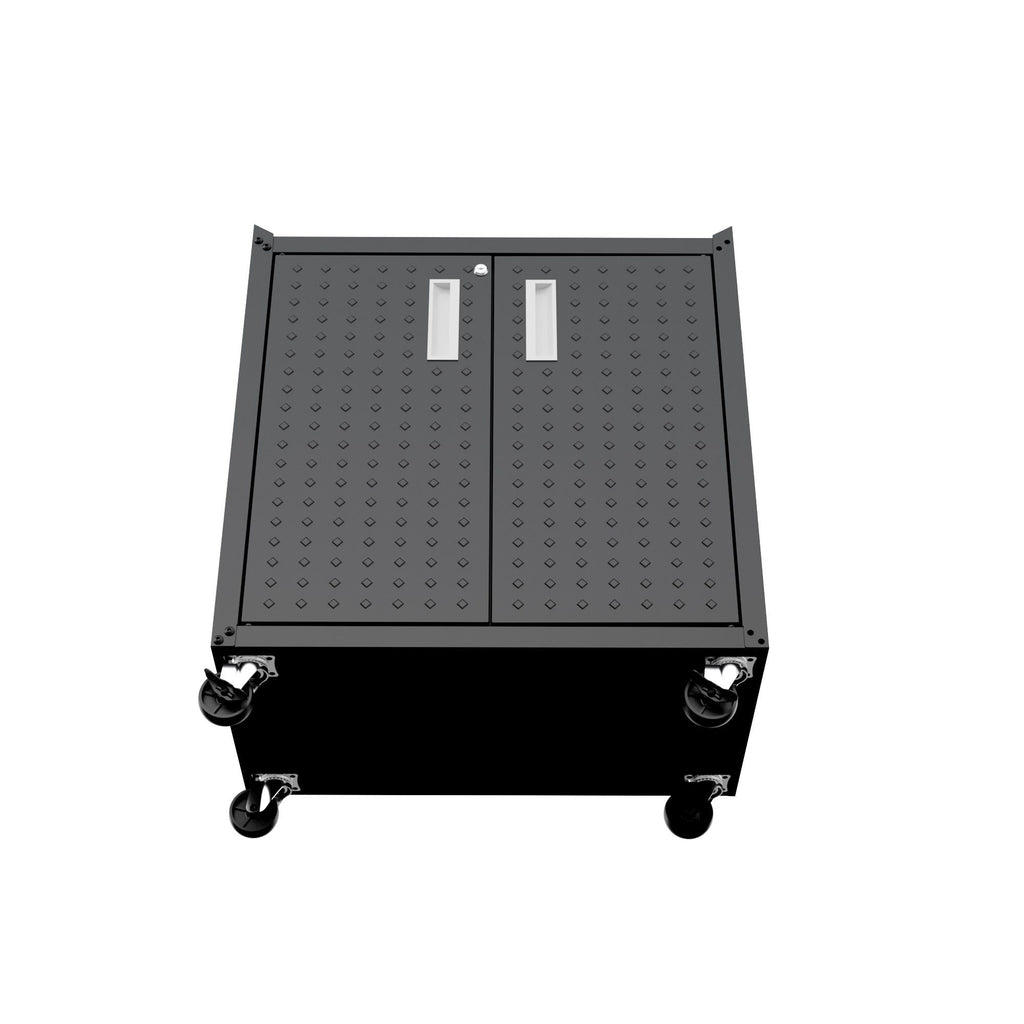 Rolling Garage Cabinet with Lockable Door and Adjustable Shelf - Multiple Colors