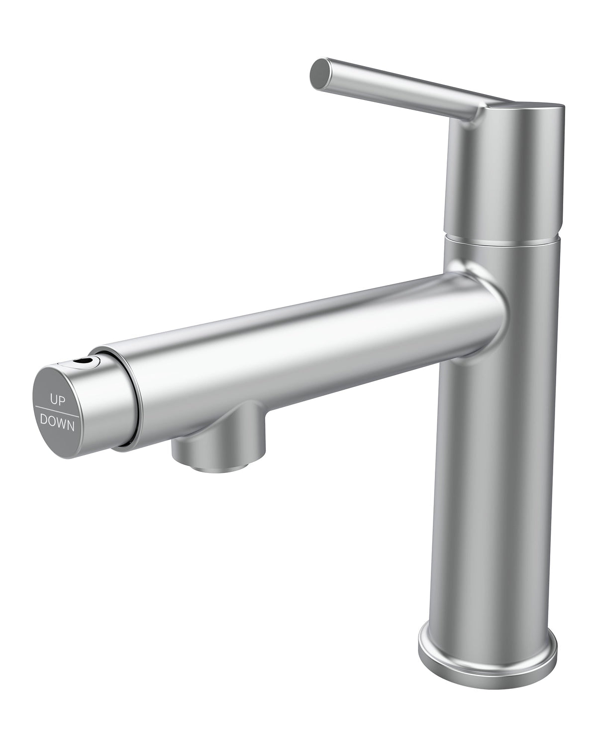 Chrome Single Handle Bathroom Faucet with Dual-Function - Polished Chrome
