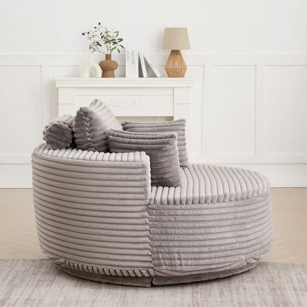 Swivel Sleeper Chair with Supportive Pillow and 360° Base - Multiple Colors