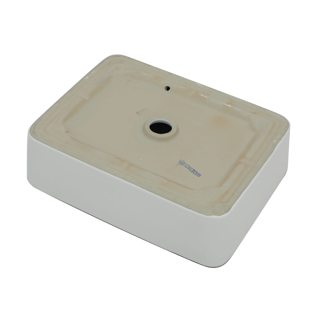Modern European Style Ceramic Rectangular Vessel Bathroom Sink with Above-Counter Installation - Black or Gold