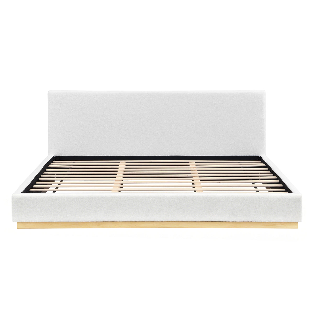 Elegant Upholstered Bed with Solid Wood Frame - Multiple Colors