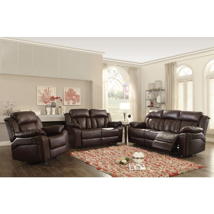 Elegant Reclining Sofa with Sturdy Construction - White, Black, Dark Brown