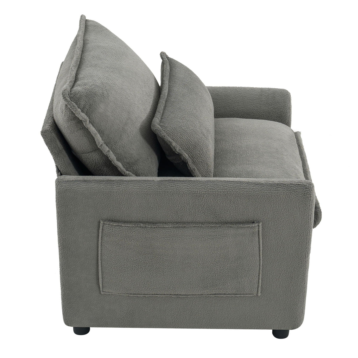 Modern Single Seat Accent Chair with Side Storage Pockets - Multiple Colors