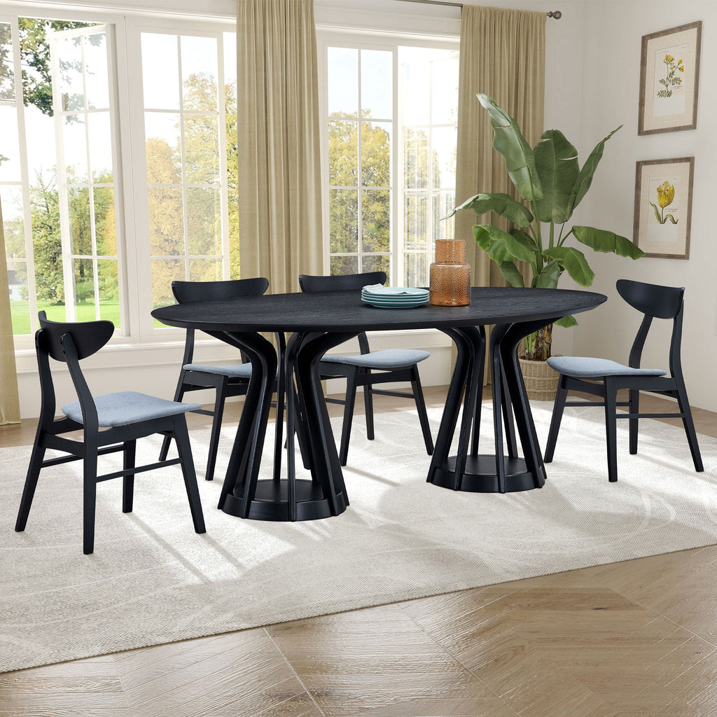 Modern 78.74 Inch Oval Dining Table