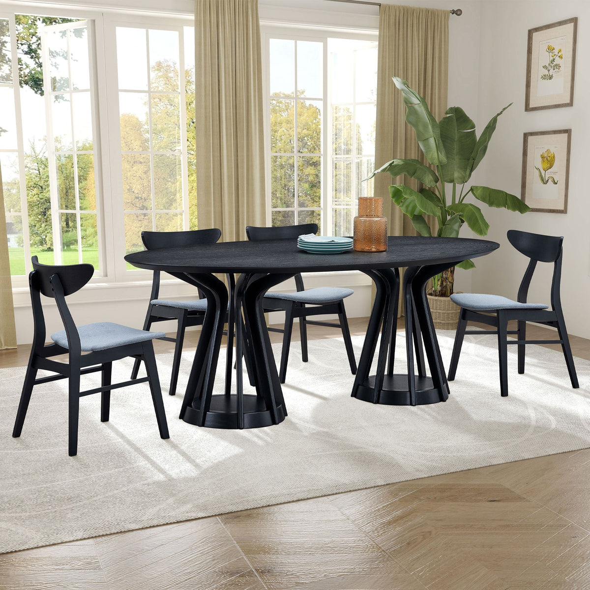 Modern 78.74 Inch Oval Dining Table