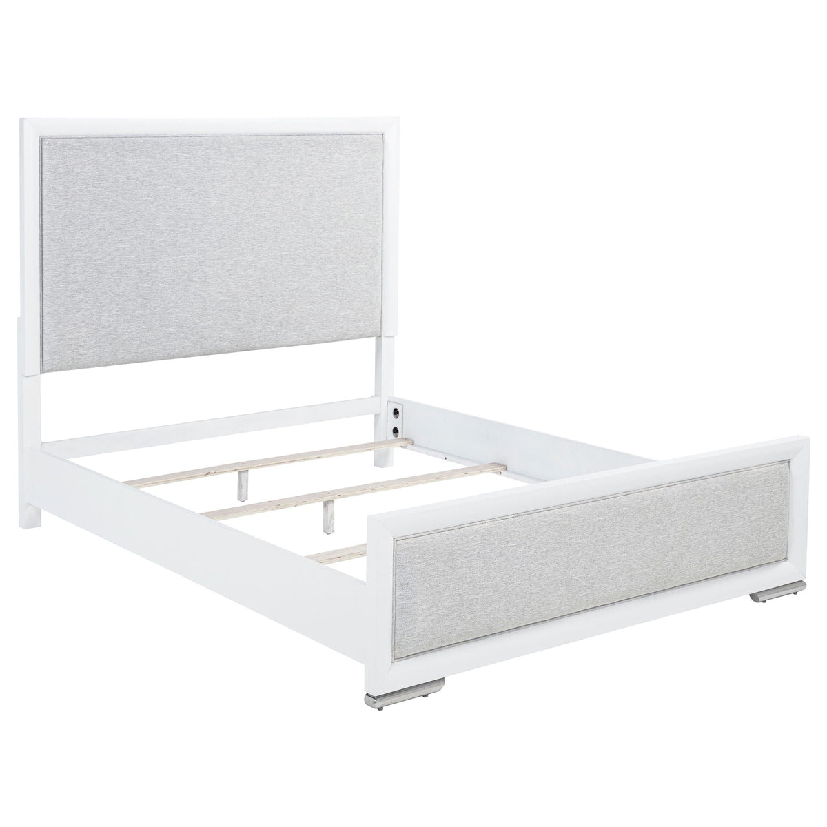 Gracemont 57-inch Queen Panel Bed Grey and White