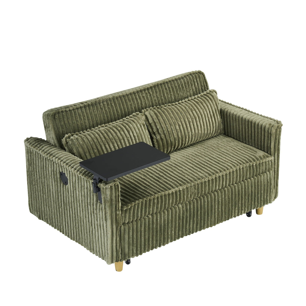Pull Out Sofa With Movable Tabletop and USB Ports - Multiple Colors