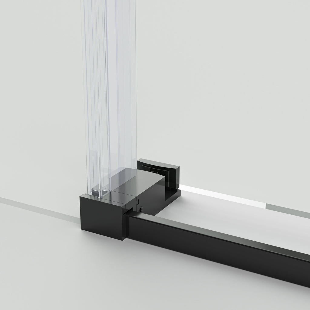 Frameless Sliding Shower Door with Premium Tempered Glass - 56-60" W x 76" H