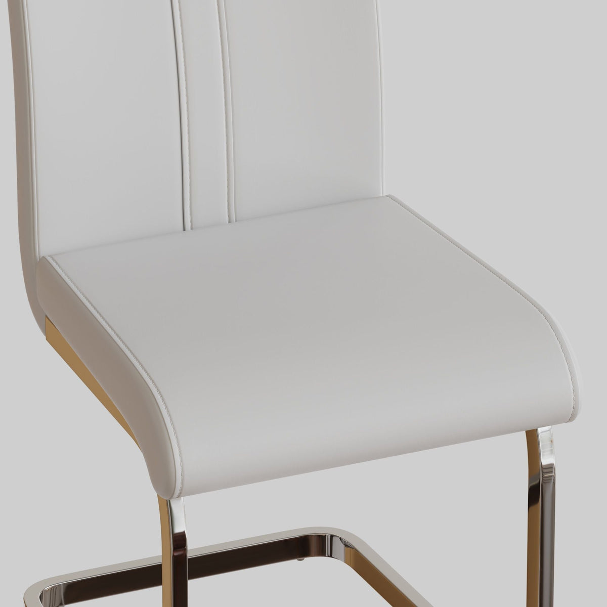 Modern Dining Chairs with Padded Seat and High Back - Black, White, or Dark Gray