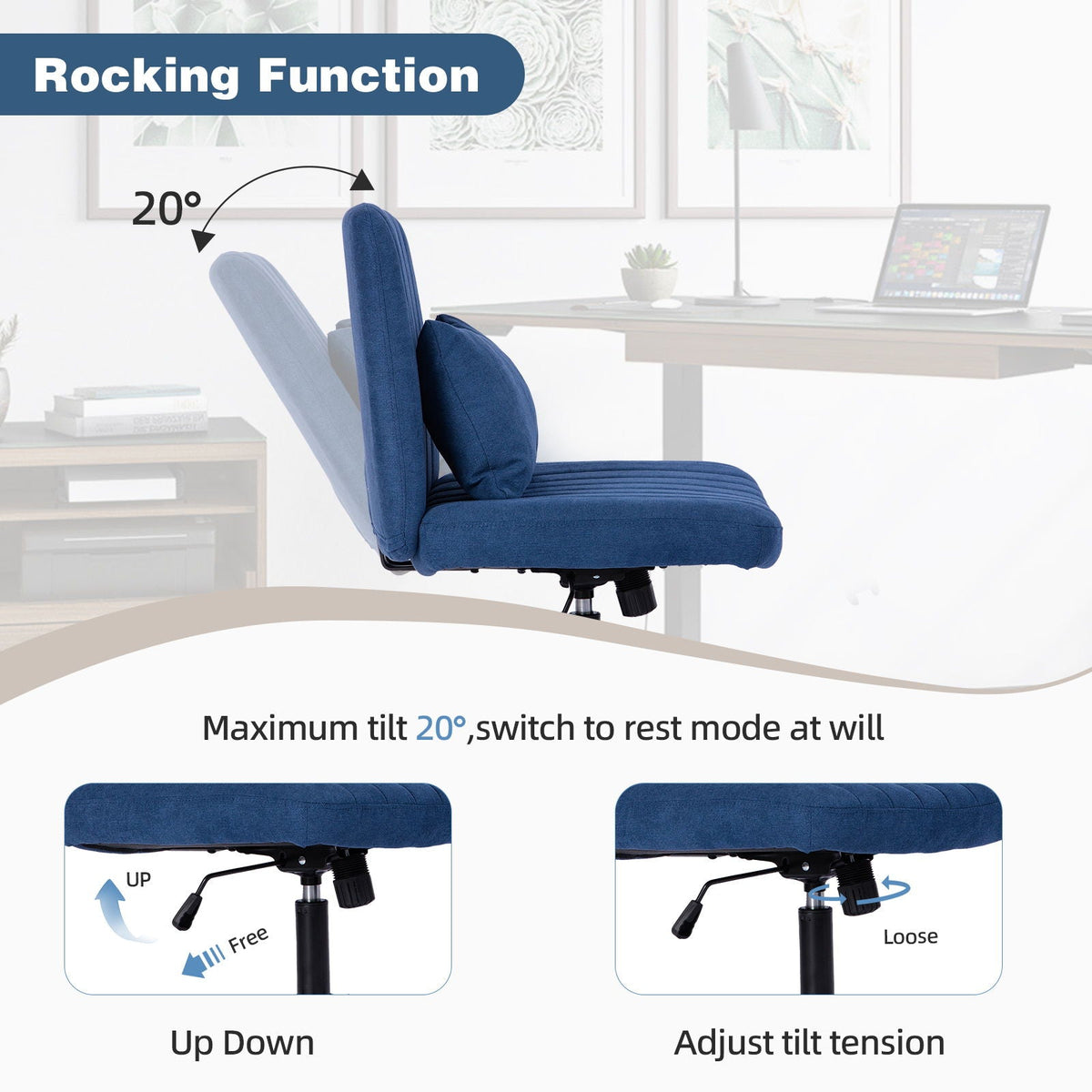 Criss Cross Office Chair with Adjustable Height – Ergonomic Design