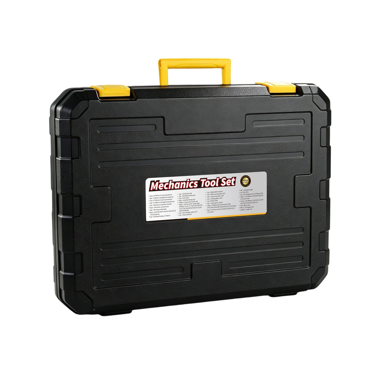 266-Piece Mechanics Tool Set with Durable Storage Case - Black, Yellow